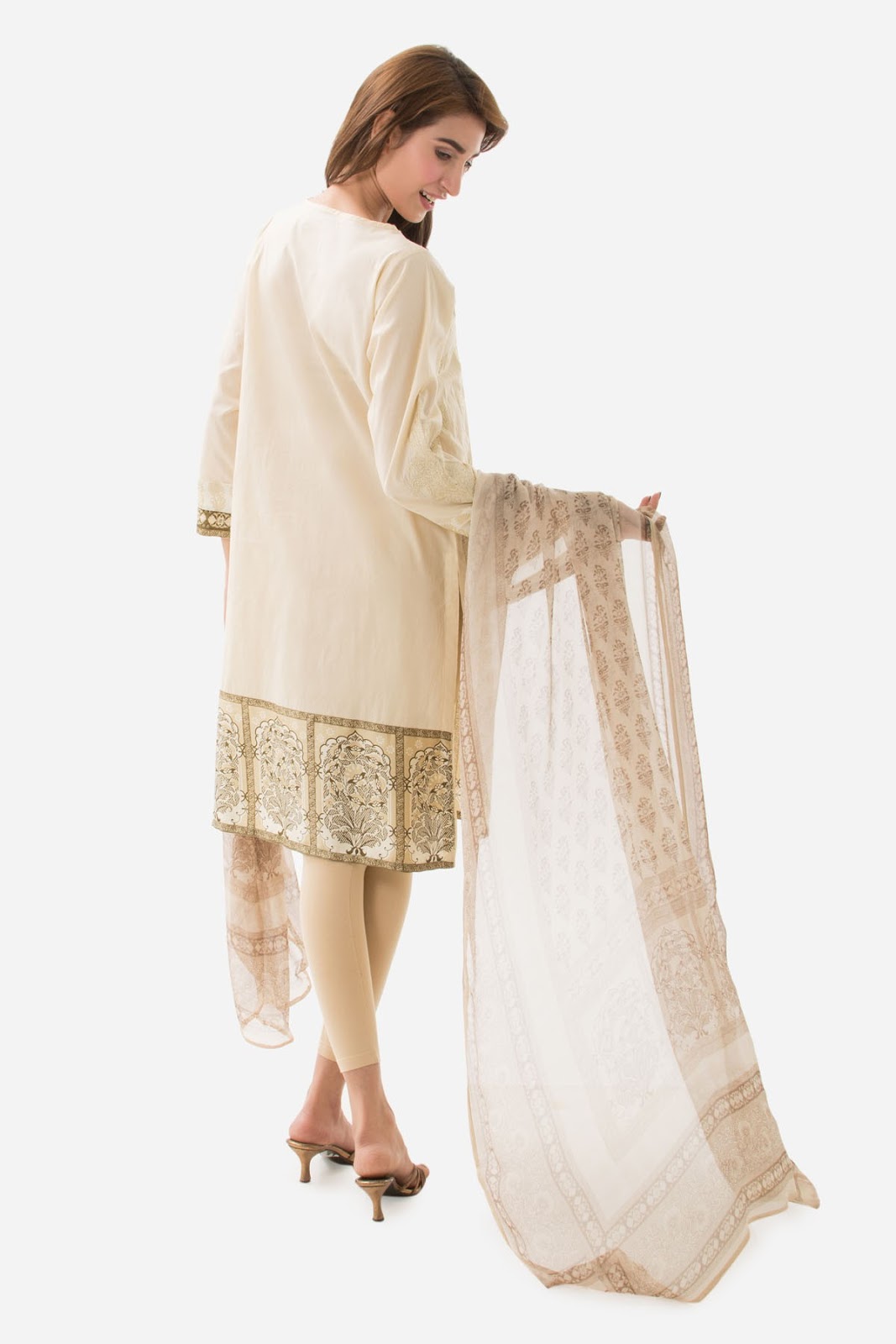 Khaadi Eastern Pret Collection 2015 Long Kurta WKDE15009OFFWHITE