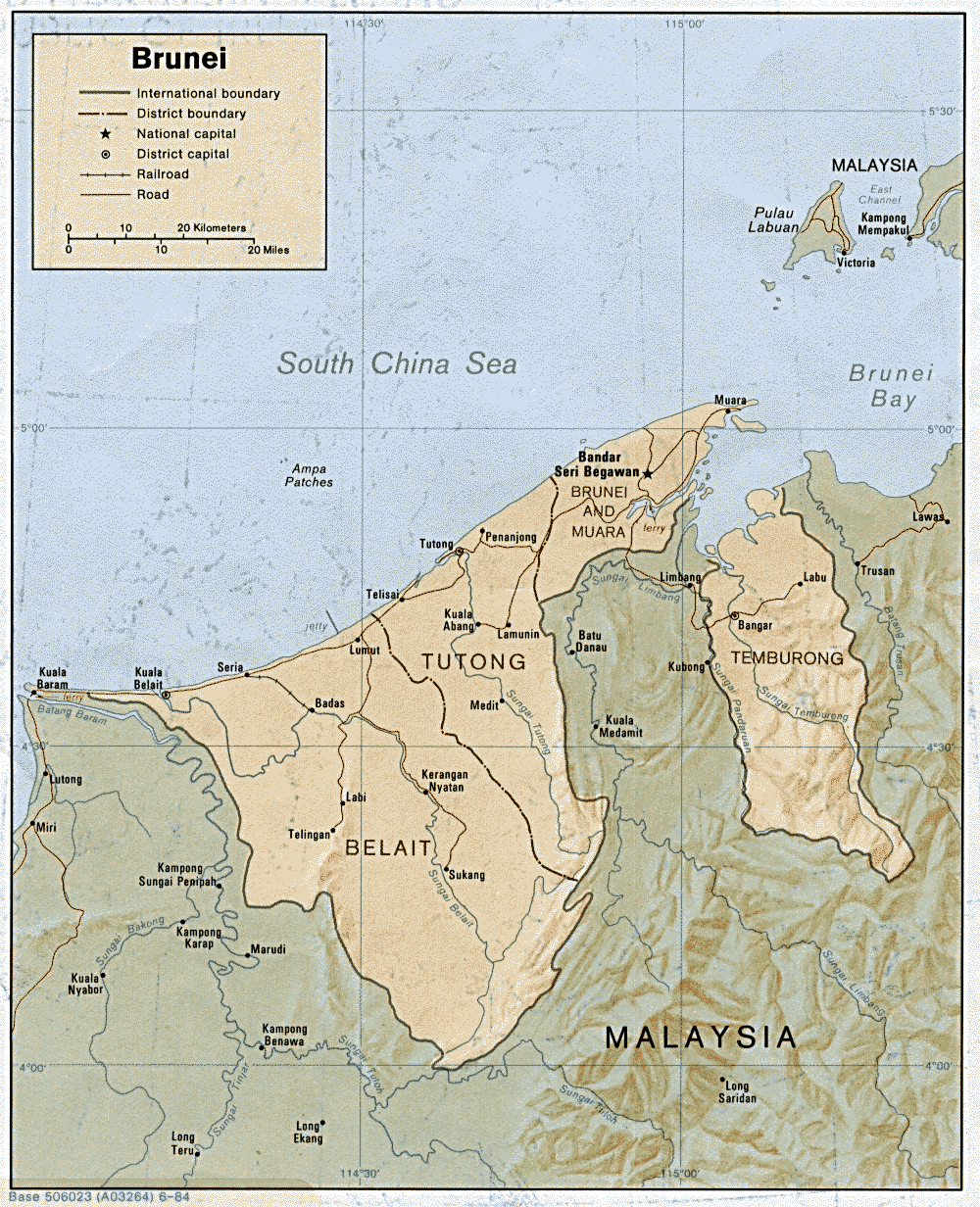 Gambar Peta Negara Brunei Darussalam Indonesia Asean Rumah Minimalis Sederhana