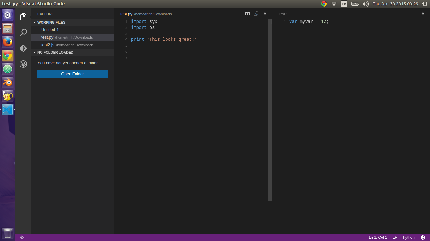 Visual Studio Code for Linux, a quick look