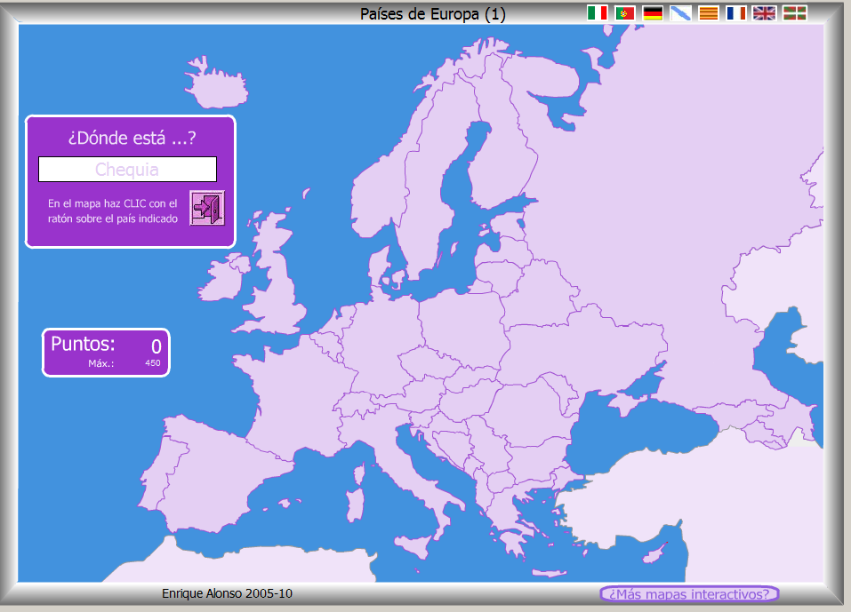 LA MINA. 4º de PRIMARIA: MAPA DE EUROPA