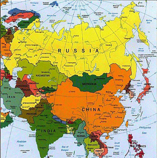 Монголия карта евразии