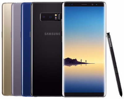 Spesifikasi Samsung Galaxy Note 8 Spesifikasi Samsung Galaxy Note 8 Kamera Dual-Lens Galaxy Note 8 adalah yang pertama di Produk Samsung , namun hal tersebut juga sudah pernah ada Di brand Merk Handphone mewah lain seperti, iPhone 7 Plus dan i Phone 8 Plus dan beberapa Ponsel Android Kelas atas lainya. Selain itu juga Kamera di lengkapi dengan optical image stabilization, yaitu peningkatan dari stabilitas gambar digital yang di gunakan pada kebanyakan Ponsel untuk menstabilisasi guncangan pada saat memotret. Galaxy Note 8 juga didukung dengan kekuatan Batery yang Tahan lama yaitu hampir 26 jam tanpa di charge dan di gunakan dalam berbagai aktifitas seperti Telpon, Gaming, Browsing, dll. hal tersebut membuat Handphone ini sudah tidak diragukan lagi kualitasnya. Kelebihan Seluruh permukaan casing dilapisi bahan metal allumunium alloy + layar infinity display menjadikan penampilanya terlihat begitu mewah dan elegan Masih dipercantik / perkelas, menggunakan 2.5 D Curved Glass yang menampakan lengkungan di kedua sisi layar Dilengkapi sertifikasi IP68 ( tahan air dan debu ) yang dapat digunakan untuk berenang dalam kolam, asyik banget kan. Mendukung kemampuan SIM ganda yang dapat diaktifkan secara bersamaan & disuport koneksi jaringan tercepat 4G LTE Cat 6 Layar seluas 6,3 inchi, yang nyaman dioprasikan dan cocok buat main game maupun nonton video Didukung teknologi super AMOLED & resolusi 2160 x 3840 pixel, yang memberikan tampilan layar tajam, jernih dan sangat detail. Dilengkapi perangkat keamanan layar Cornning Goriila Glass 5 jadi tak perlu riskan bila terjadi benturan / goresan pada layar Sudah beroprasi memakai OS Android v 7.0 Nougat, yang memiliki kinerja smooth dan menawarkan banyak aplikasi baru di Playstore Didukung prosesor Exynos 8895 Octa Core yang da