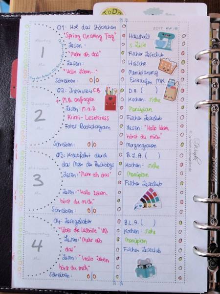 Plan with me: Montag bis Donnerstag Plan with me: Montag bis Donnerstag