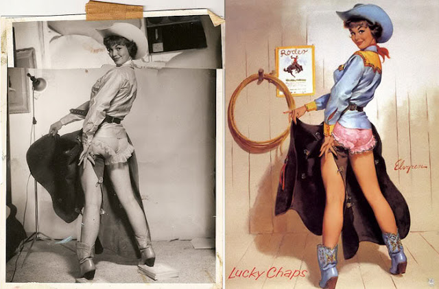 Classic Pin Up Girls Before And After Editing The Real Women Behind Those Gil Elvgren S