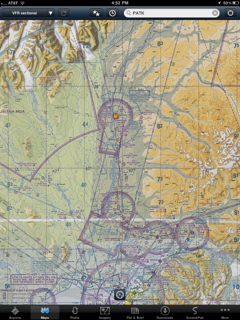 FlyAK VFR Map of Anchorage and Talkeetna