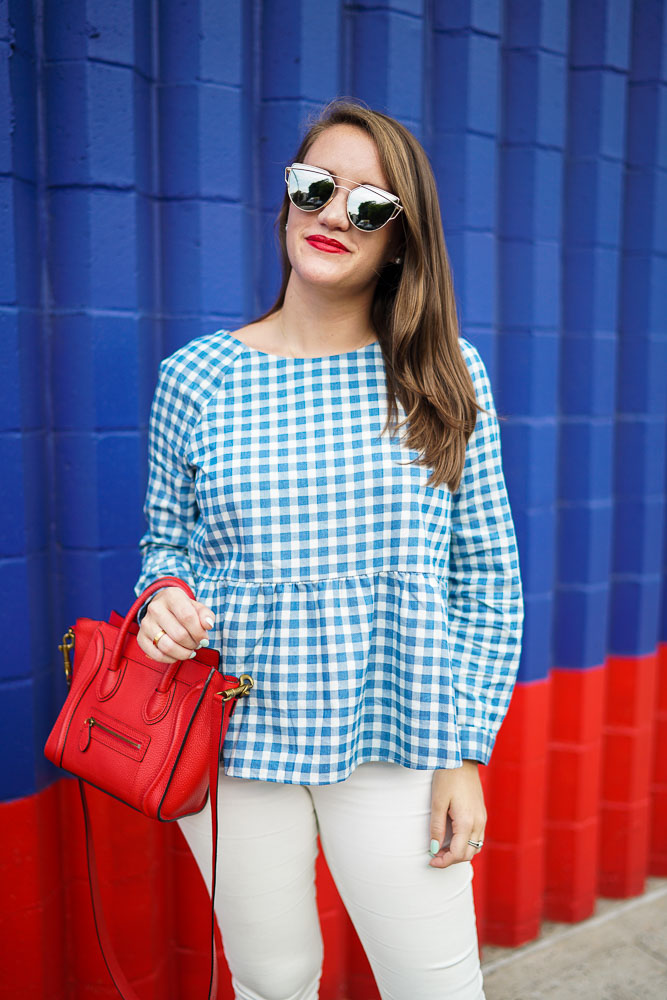 Gingham Peplum Blouse | New York City Fashion and Lifestyle Blog | Covering the Bases