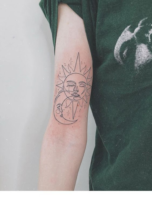 ✘ 28+ Amazing Sun And Moon Tattoos for Best Friends To Rock In 2020 t need a large style that is visible all of the time ✘ 28+ Amazing Sun And Moon Tattoos for Best Friends To Rock In 2020