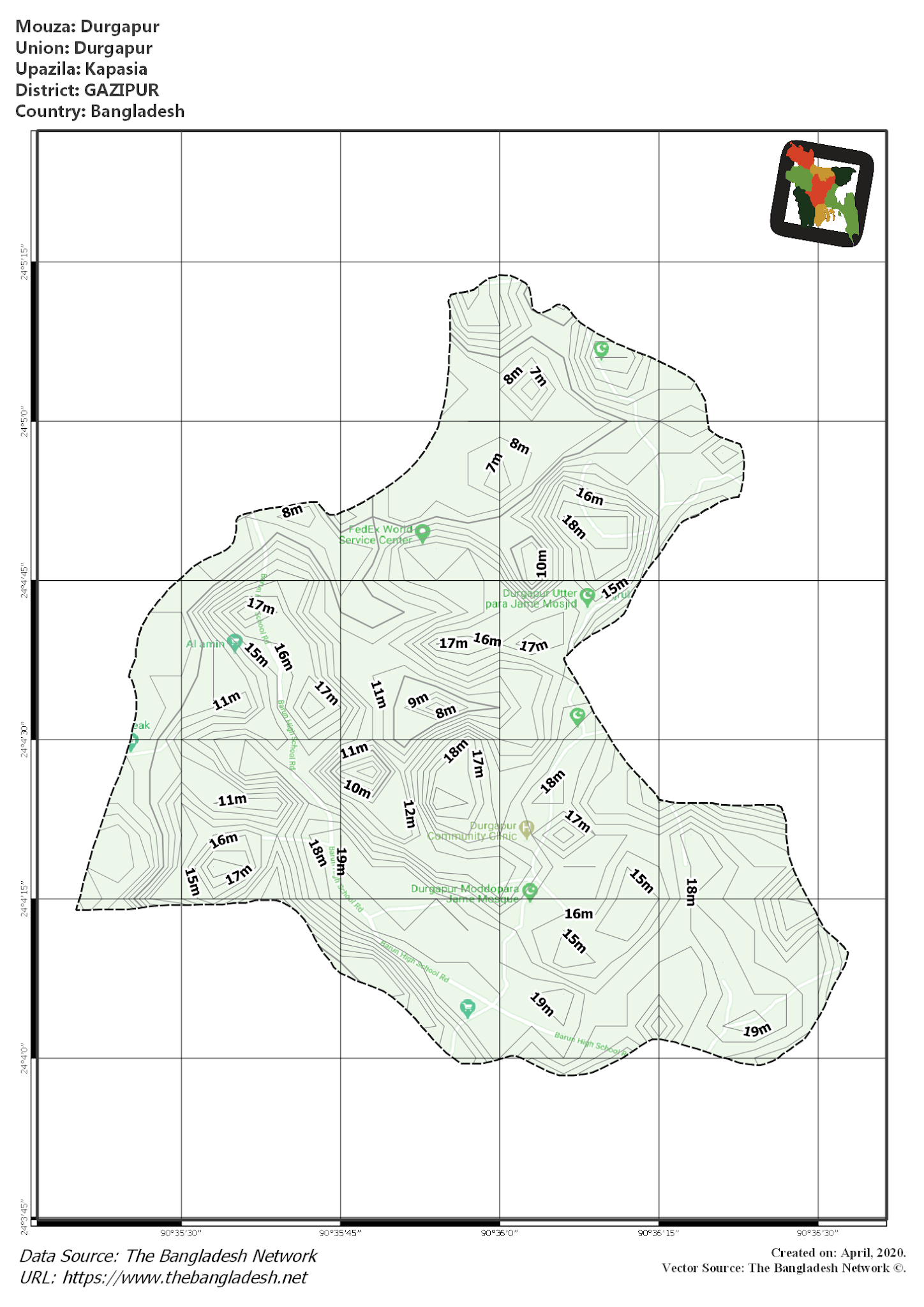 Map of Durgapur Mouza of Kapasia Upazila, GAZIPUR Map of Durgapur Mouza of Kapasia Upazila, GAZIPUR, Bangladesh.