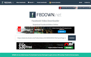 เว็บไซต์ fbdown.net สามารถโหลด Video จาก Facebook ได้