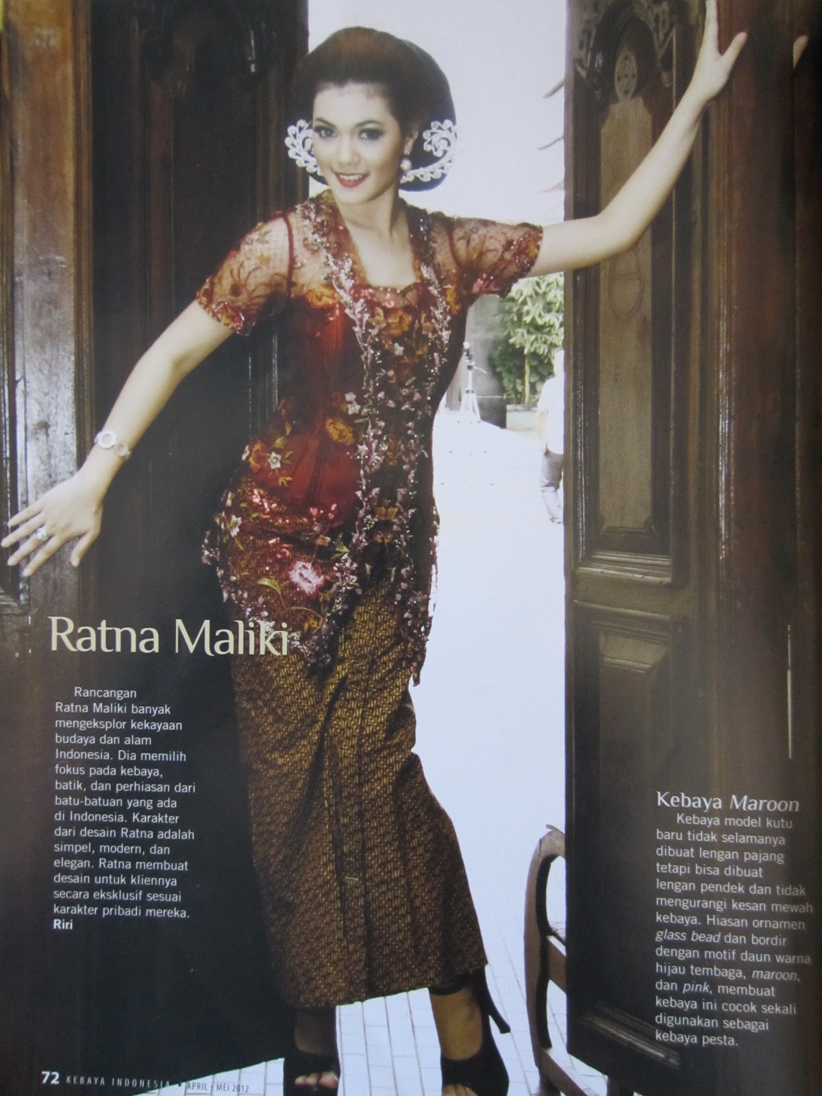 Ratna Maliki Kebaya Mengenang Kartini Lewat Kebaya