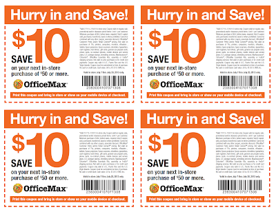 Office Max $10 Off a $50 Purchase Printable Coupon (Save For Back To School  Shopping!)