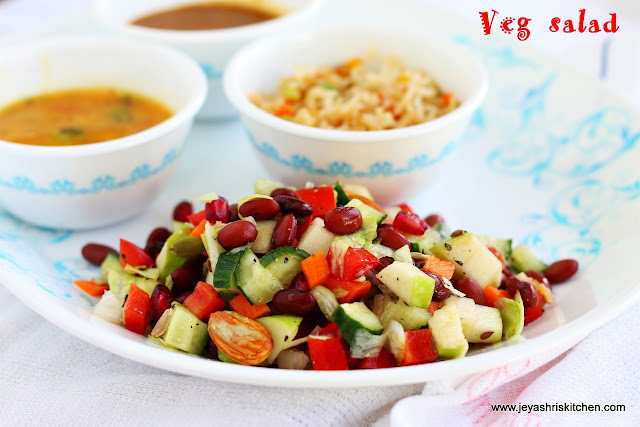 Vegetarian Salad with easy dressing ideas | Indian style salad