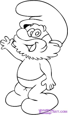 Papa Smurf Coloring Pages 
