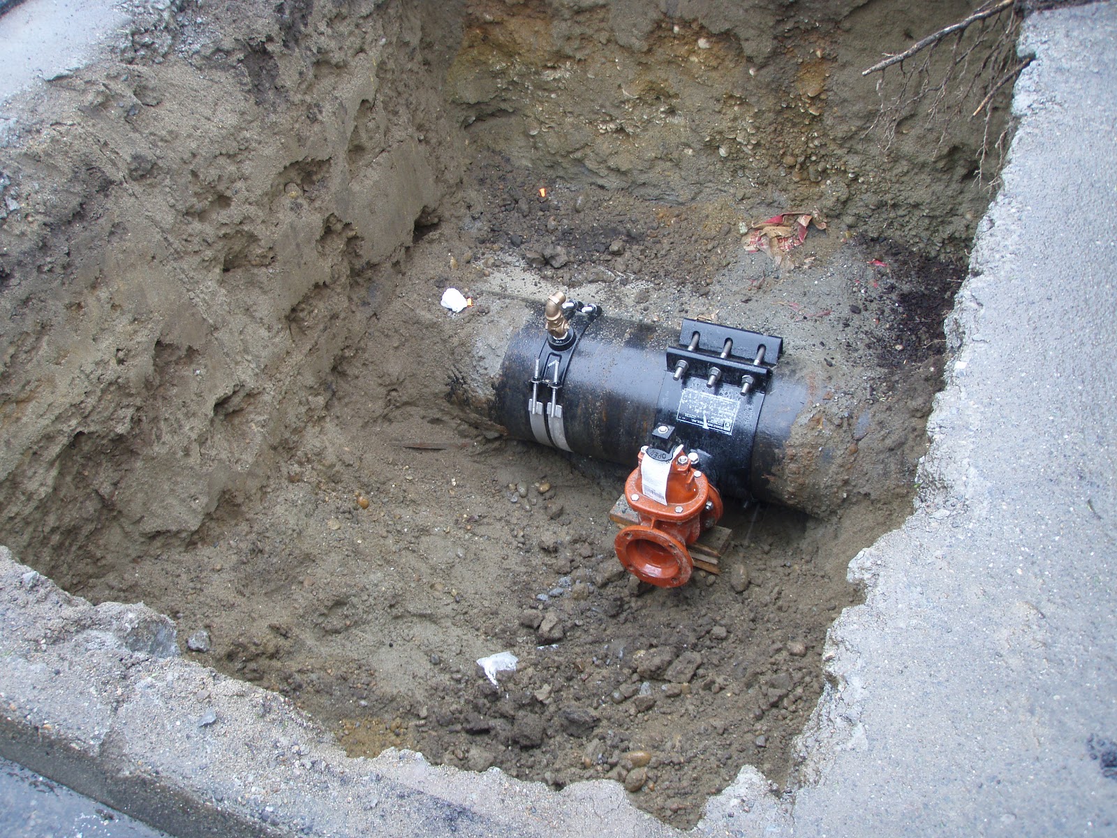 live tap water main
