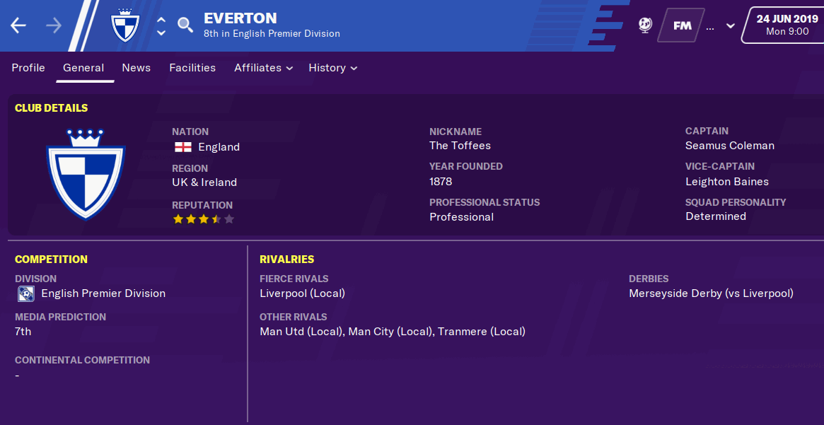 FM20 Team Guide - Everton