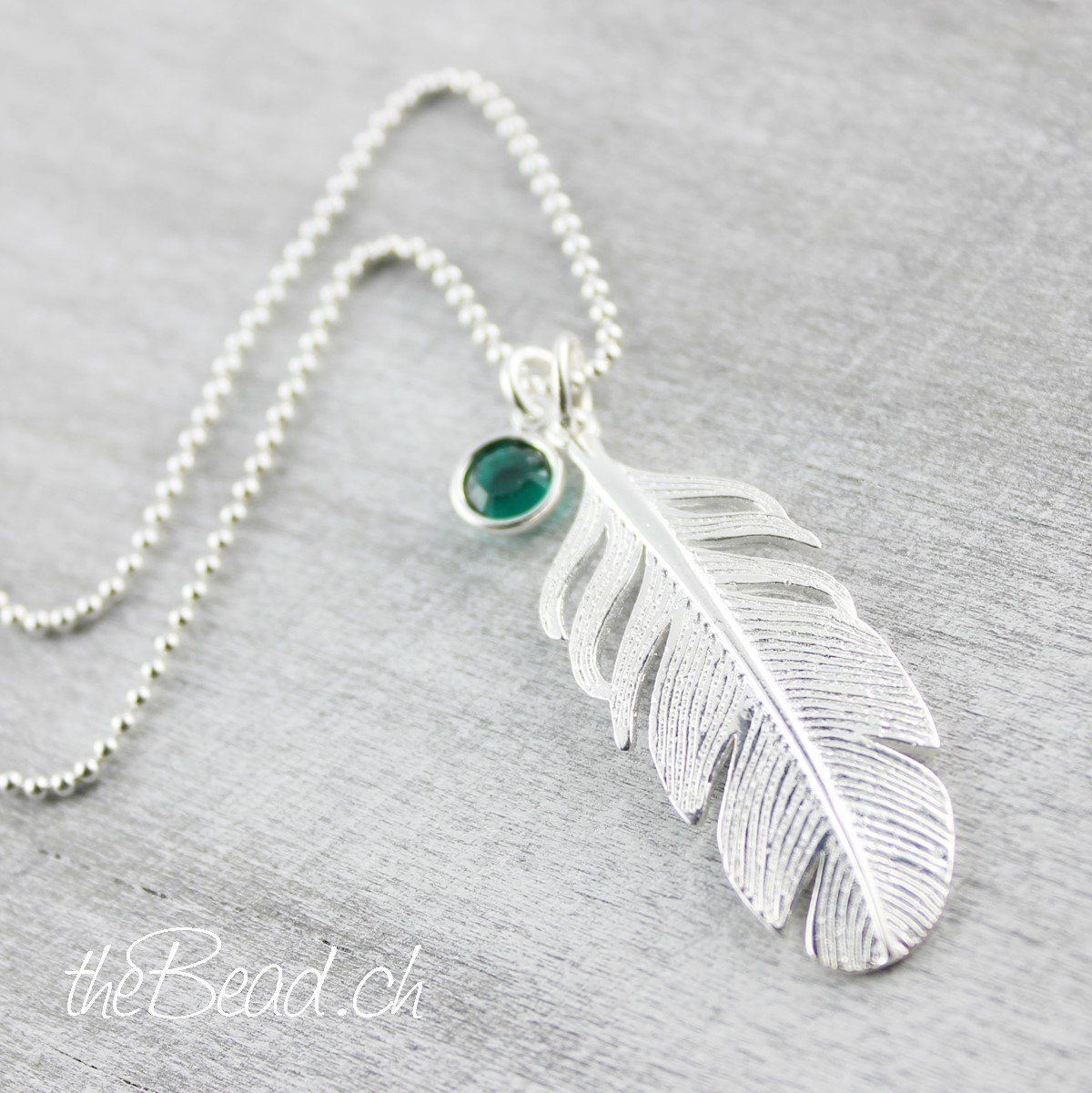 PH PandaHall 925 Sterling Silber Feder Anhänger - 3,5cm Tibet Style