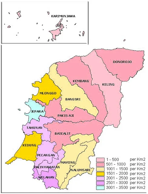 Gambar Peta Kecamatan Kabupaten Jepara