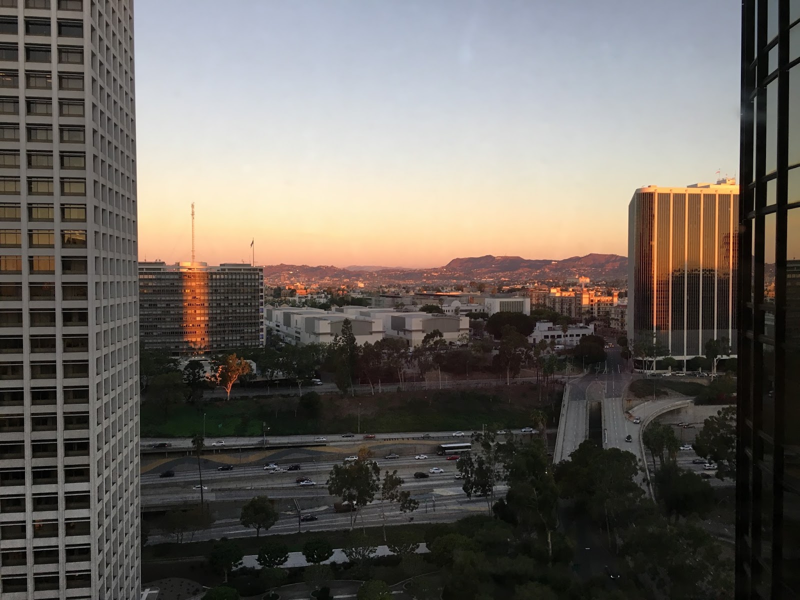 LA View from Westin Bonaventure Hotel