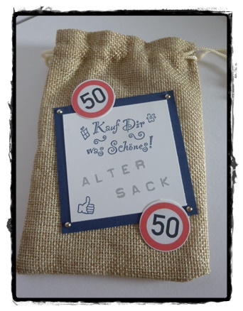 Kreatives aus Papier Geldgeschenk zum 50 Geburtstag