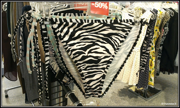 Zebra Square : bikini bas de maillot de bain zébré American Apparel étét 2013