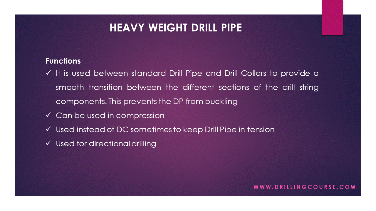 Presentation Heavy Weight Drill Pipe and Drill Collar Drilling Course