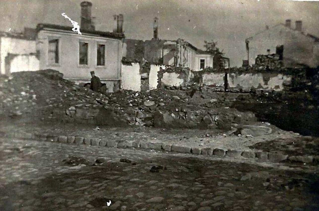 Monastir (Bitola) following fire-bombing by Germans, circa 1917 (Photo by MLM)