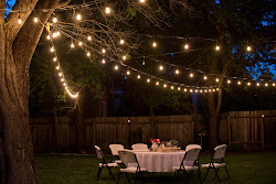 backyard lighting dinner outdoor anniversary lights night landscape string outside parties decoration decorating decor para nighttime con led yards diy