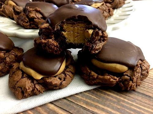Buckeye Brownie Cookies Buckeye Brownie Cookies
