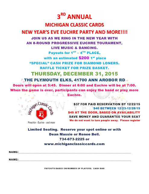 Euchre Tournament Euchre Tournament MI