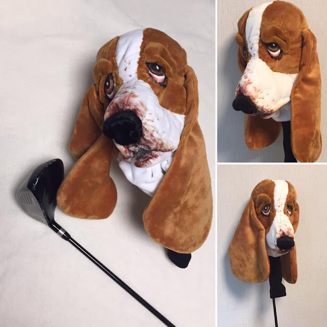 Custom Golf headcovers and puppets Basset hound custom made GOLF