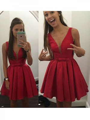 vestido seda rojo
