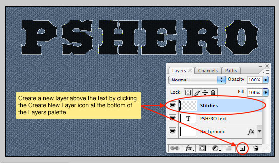 Stitched Text Effect in Photoshop Stitched Text Effect in Photoshop