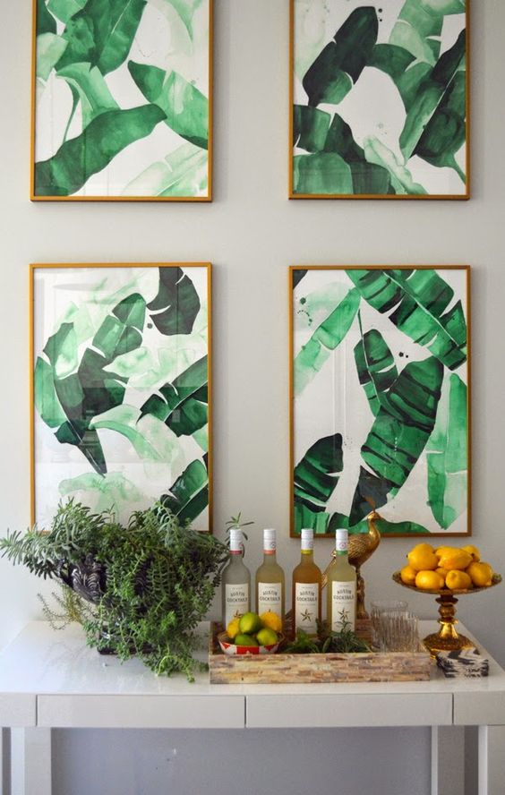 Tropical print wall art Tropical print wall art