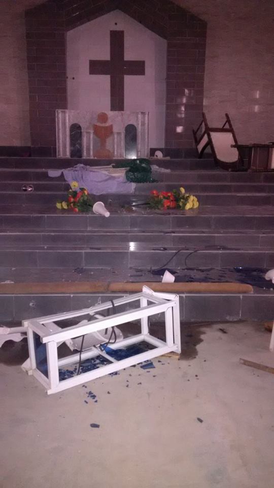 See Photos Of Catholic Church Destroyed By Muslims Youth For Worshipping On Friday