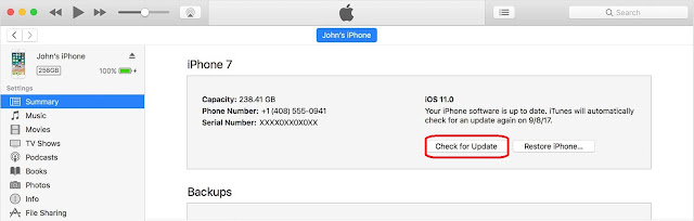 طريقة الرجوع من iOS 11.2.5 إلى iOS 11.2.2