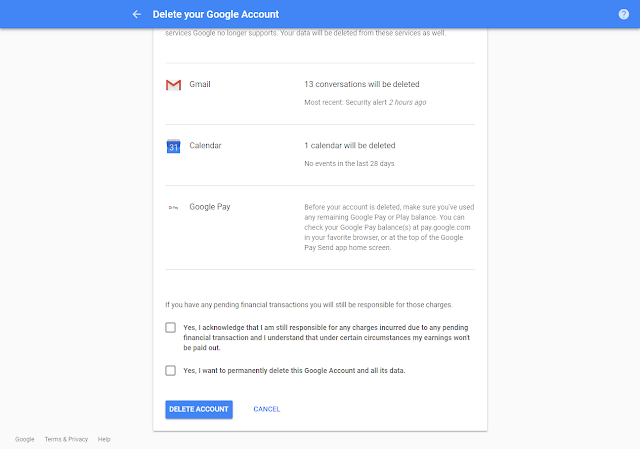 cara menghapus akun Gmail 