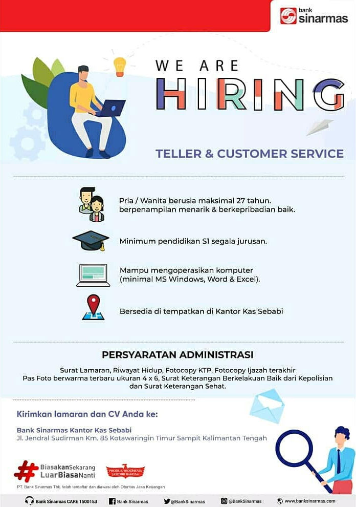 Lowongan Kerja Pt Bank Sinarmas 2019 Lowongan Kerja Kalimantan Tengah