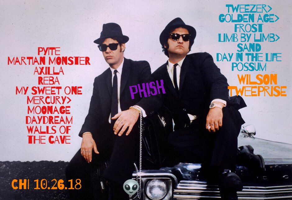 Phish Setlist Chicago 10/28/18 Rosemont, IL Night 1