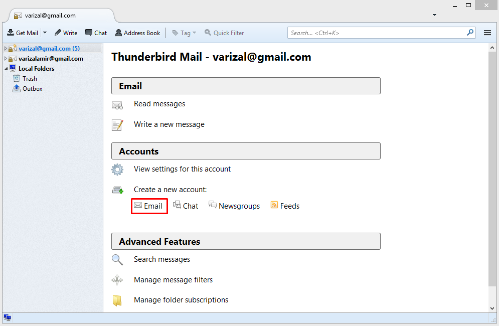 Menambahkan Beberapa Account di Mozilla Thunderbird 1