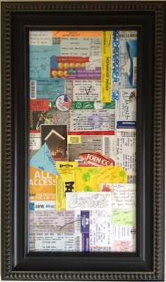 Ticket stub collage