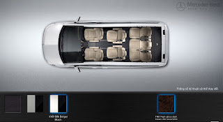 Màu nội thất Mercedes V220 d Avantgarde 2019 Nội thất Mercedes V220 d Avantgarde 2019 màu Vàng/Đen VX9