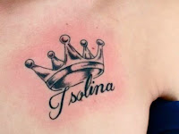 Small Queen Crown Tattoo With Name