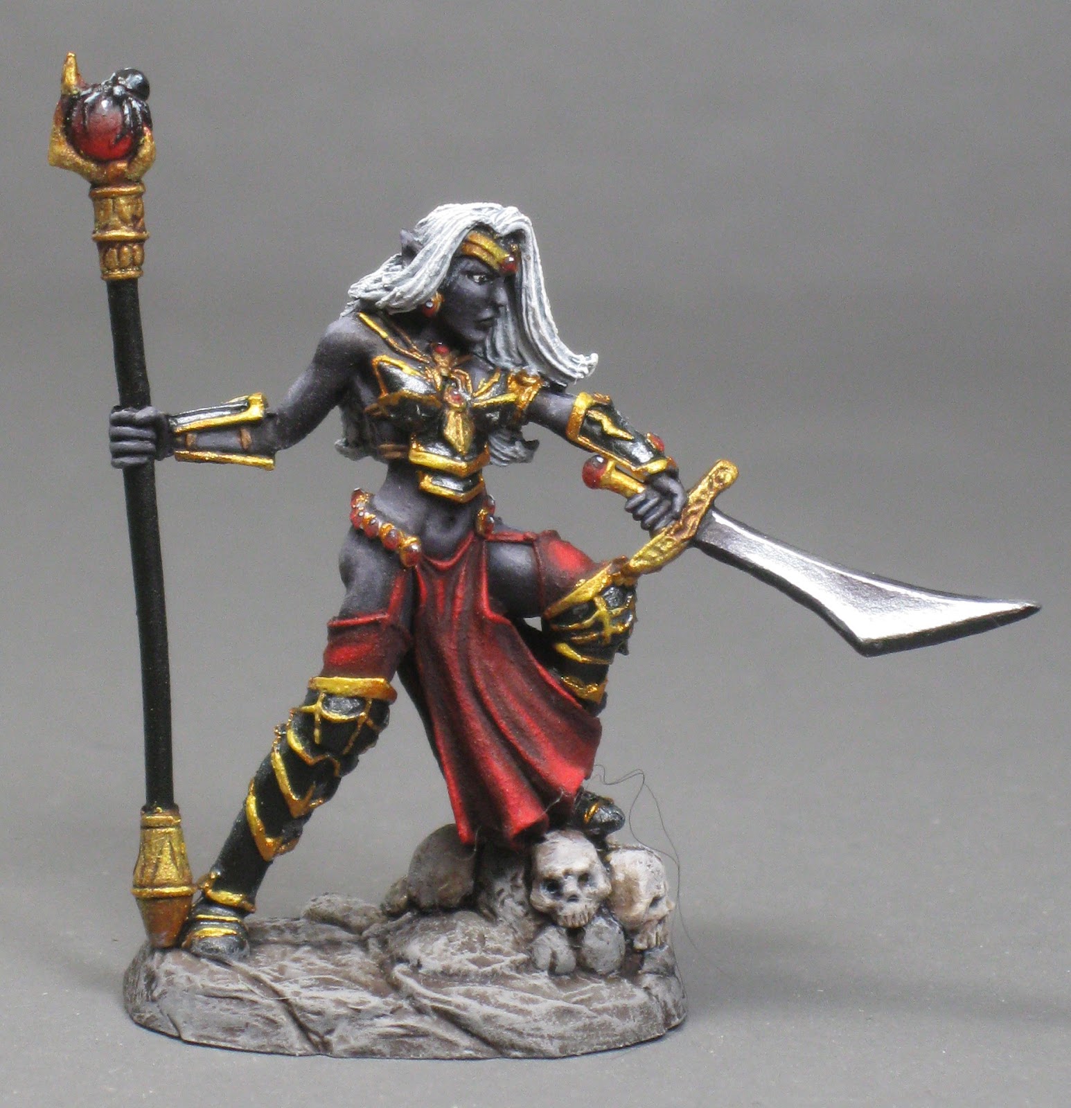 Jen's Mini Painting Drow Finished!