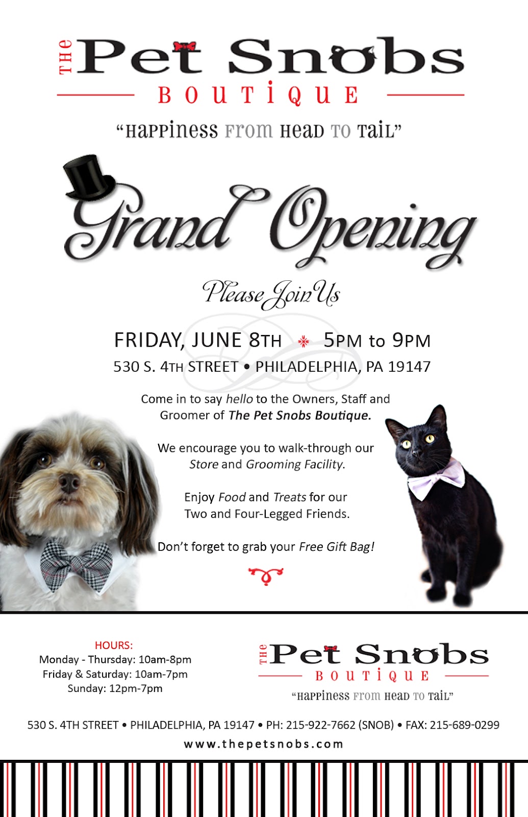 The Pet Snobs Boutique Please Join Us at our Grand Opening!
