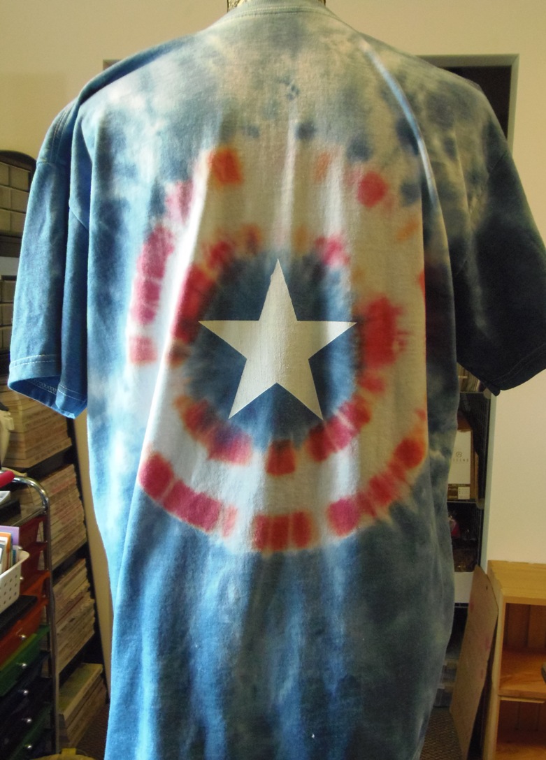 captain america tie dye shirt instructions