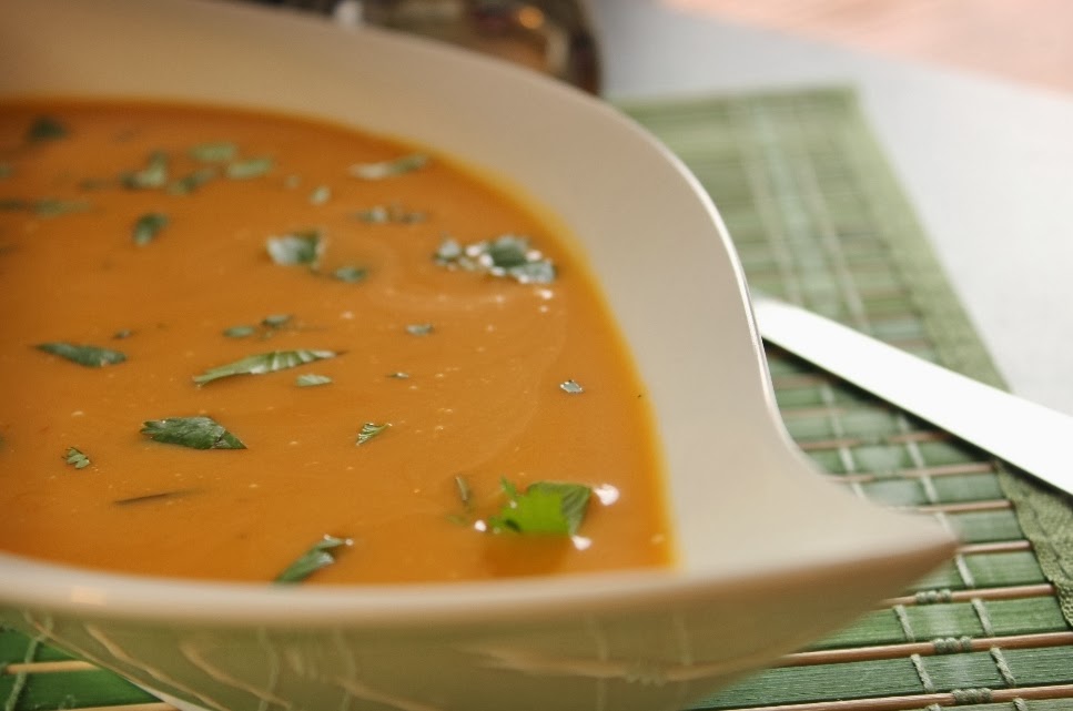Healthy Butternut Squash Soup Blended with Thai-Inspired Ingredients