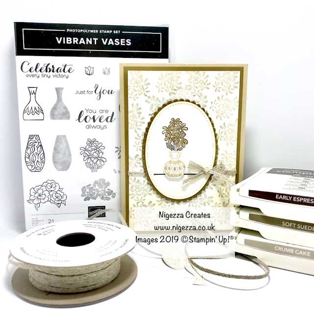 Vintage Vibrant Vases Neutral Card Nigezza Creates