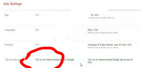 setup Ad Settings on Google Image