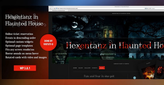 spooky Halloween WordPress theme 2014