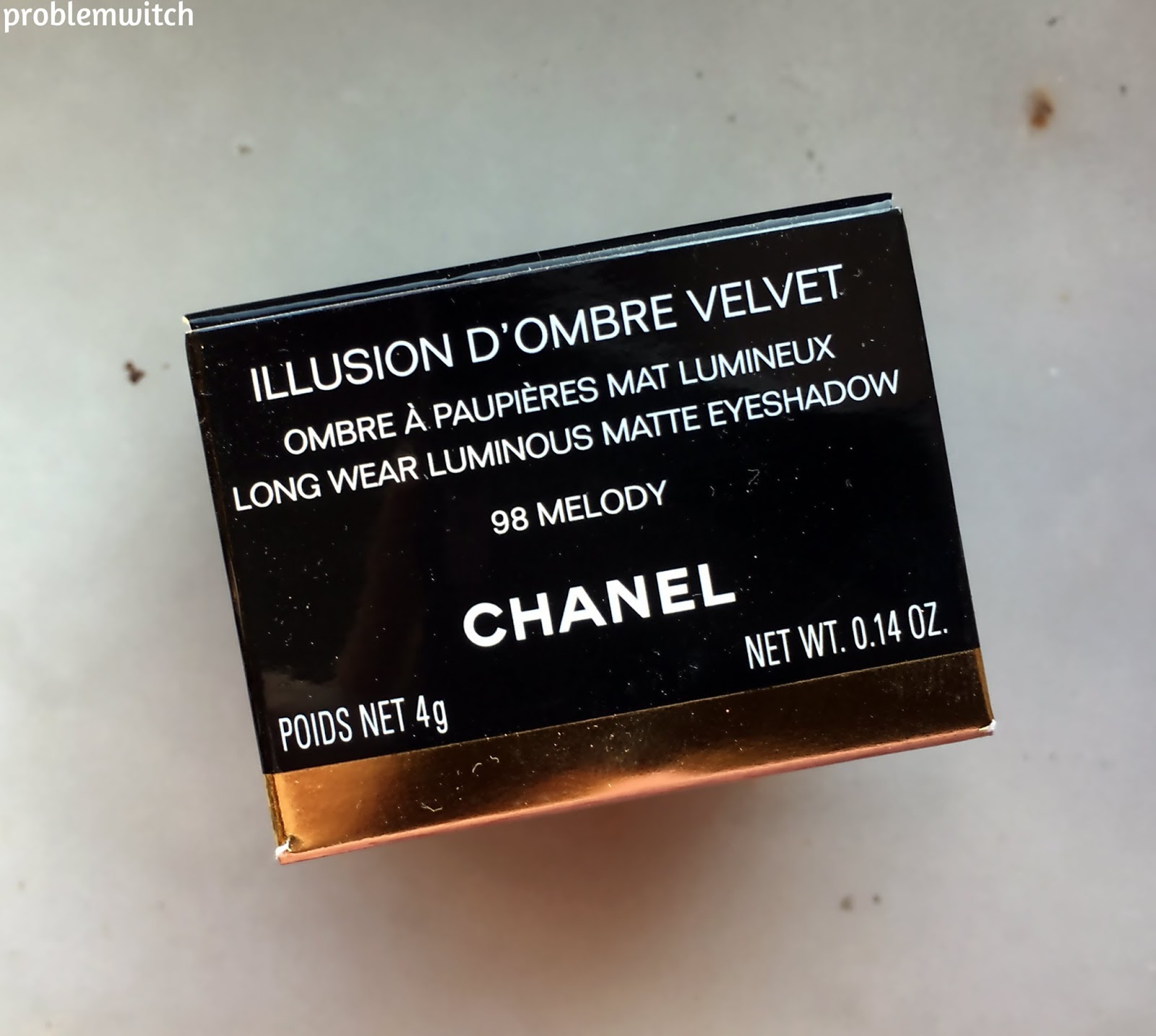 Makeup and Beauty Product Reviews by ProblemWitch: Chanel, Illusion D'Ombre  Velvet, Long Wear Luminous Matte Eyeshadow, Melody